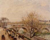卡米耶毕沙罗 - The Seine at Paris, Pont Royal